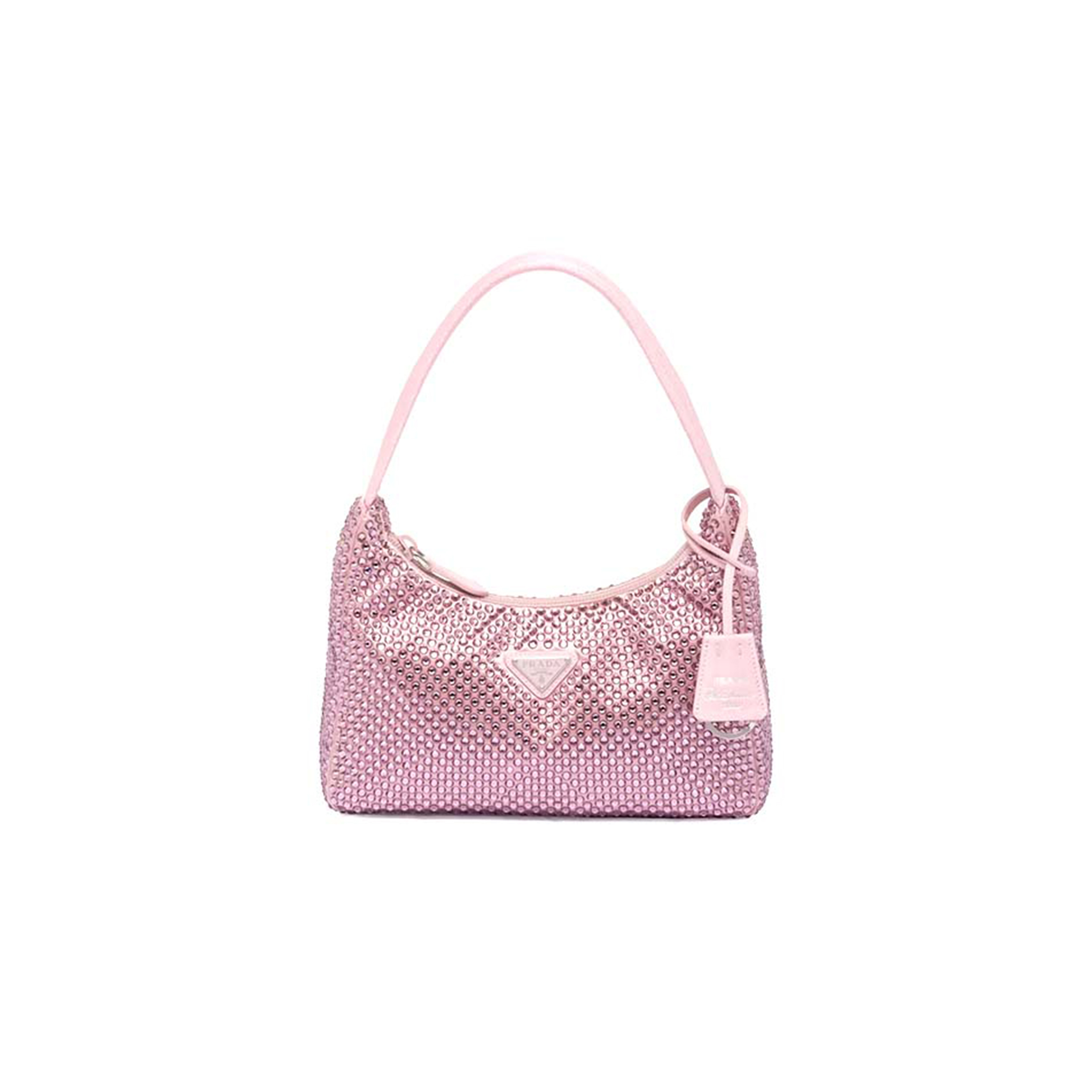 P*A*A RE-EDITION SATIN MINI-BAG WITH CRYSTALS 1BC515 (22*17*6cm) 